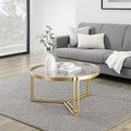 Round Glass Coffee Table Q95162