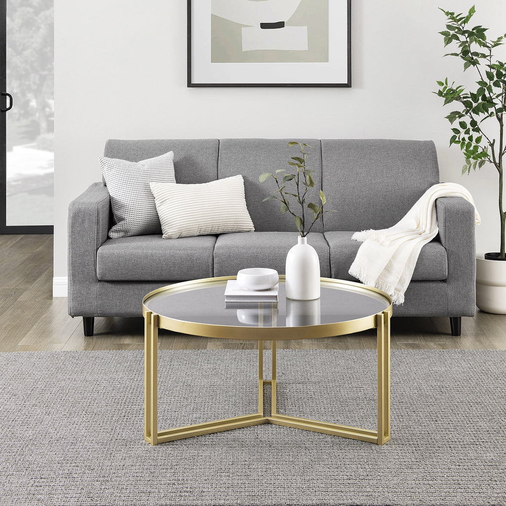 Round Glass Coffee Table Q95162