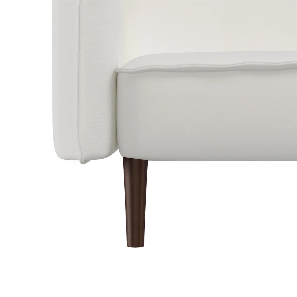 White Convertible Sofa Twin Size Bed U4175