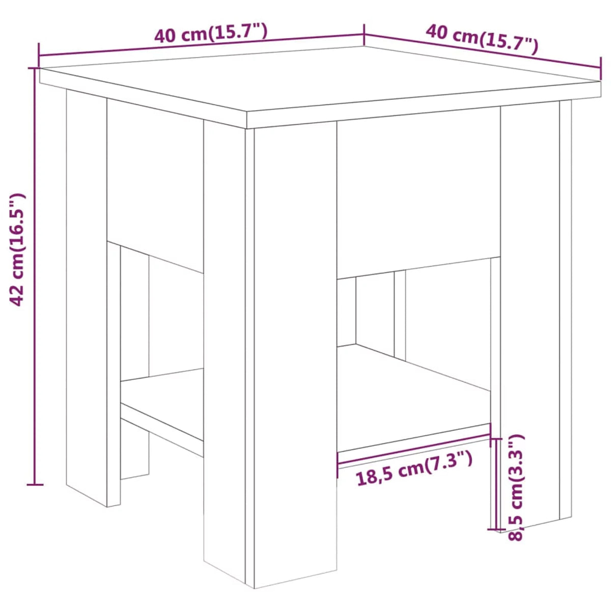 Smoked Oak Engineered Wood Coffee Table T879