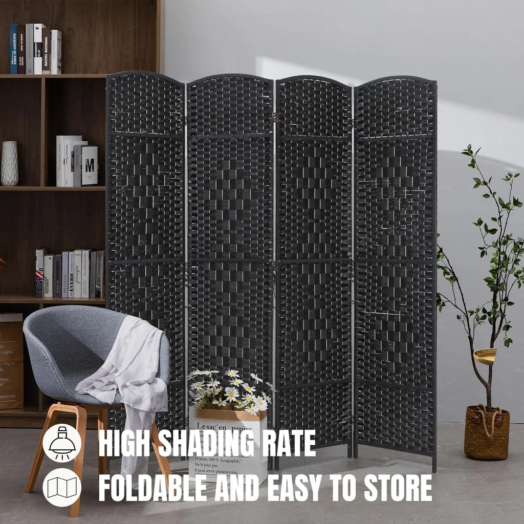 4 Panel 6Ft Folding Privacy Room Divider L290