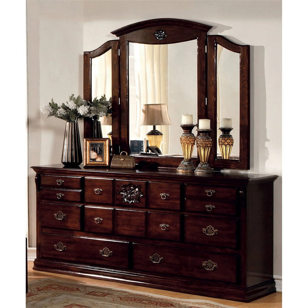 Solid Wood 2-Piece Dresser and Mirror G391543