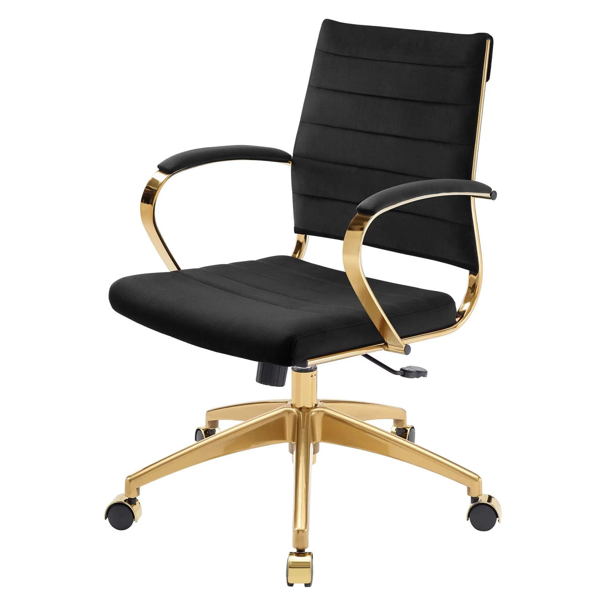 Black Velvet Computer Work Desk Chair P50178
