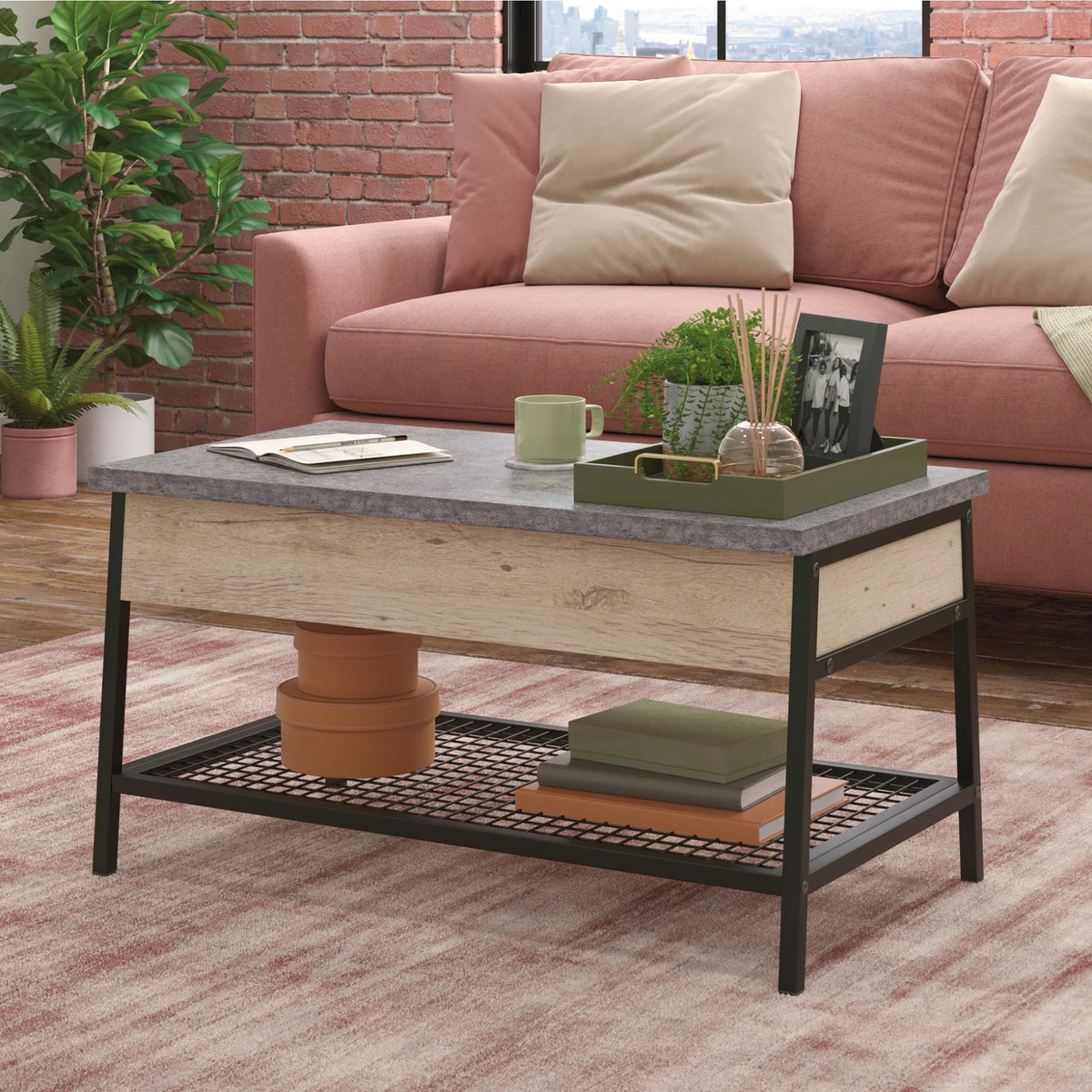 Engineered Wood Lift-Top Coffee Table E470432