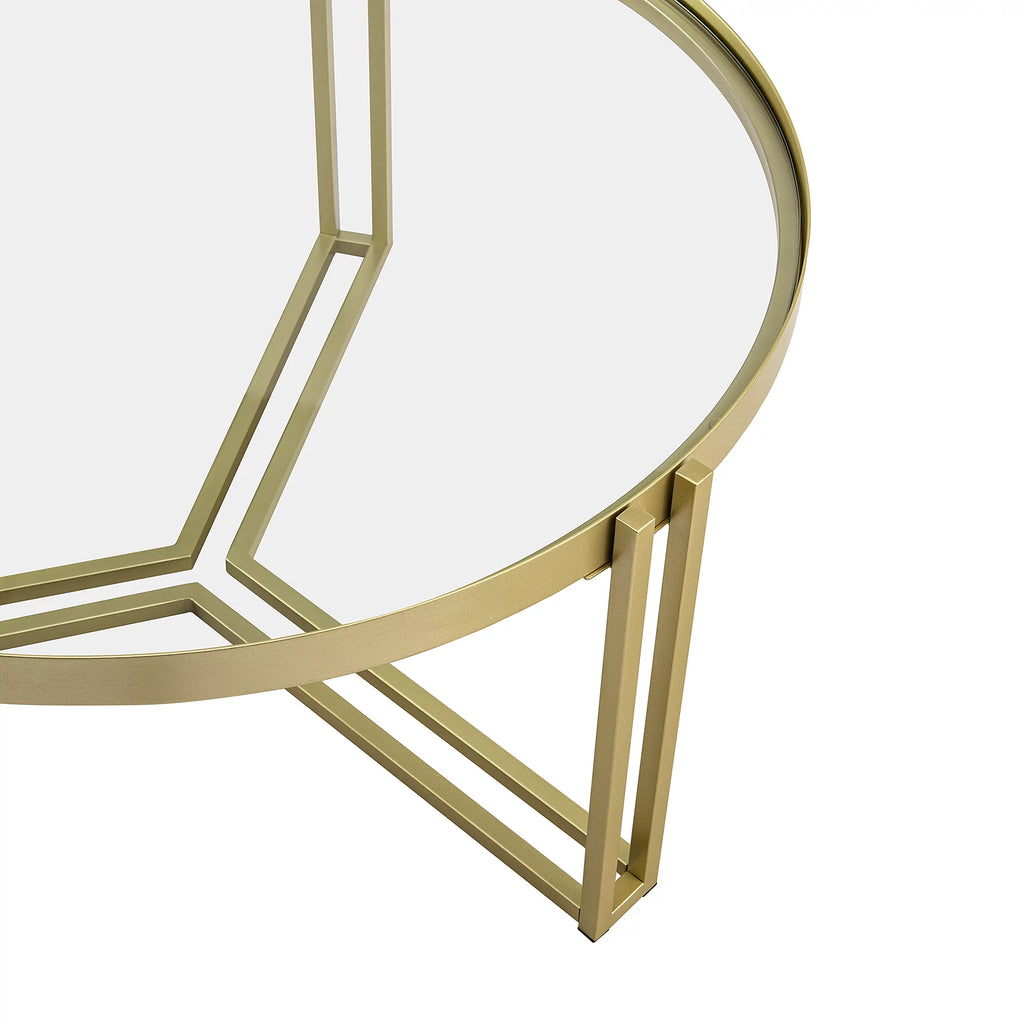 Round Glass Coffee Table Q95162