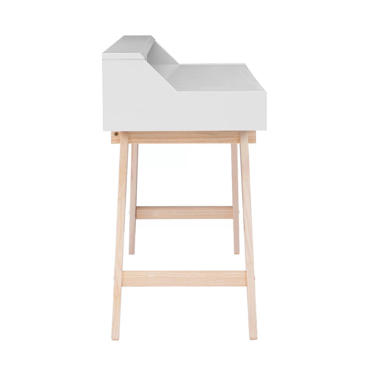 2-Drawer Desk, Natural and White Finish N90217