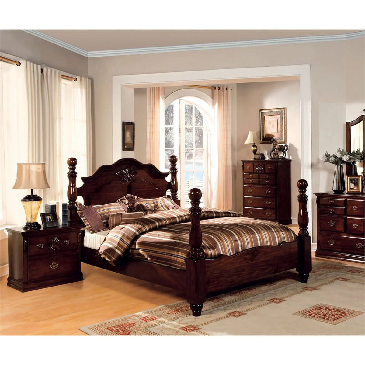 Solid Wood 2-Piece Dresser and Mirror G391543