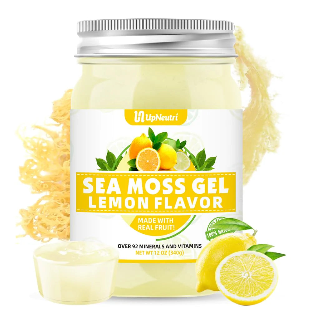 Wildcrafted Irish Sea Moss Gel 92 Minerals and Vitamins Lemon Flavored 12 OZ V8316