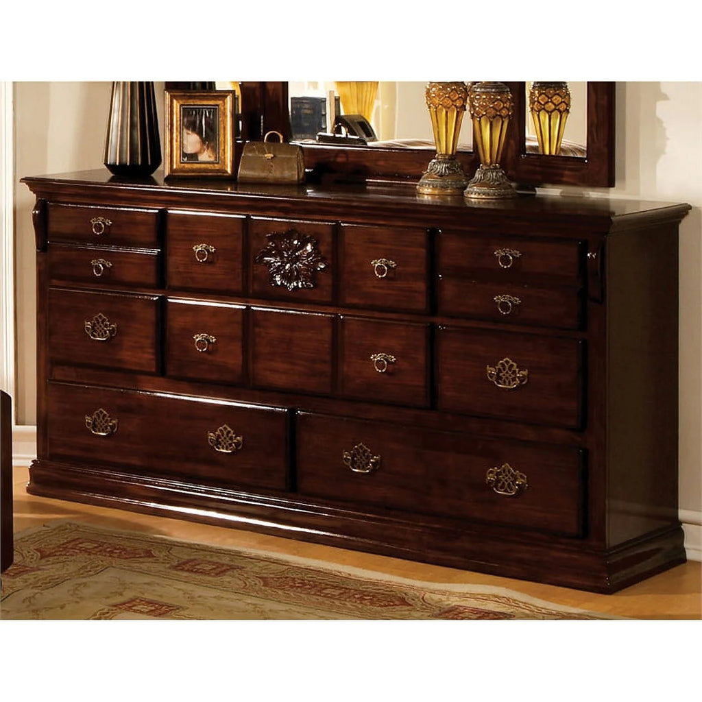 Solid Wood 2-Piece Dresser and Mirror G391543