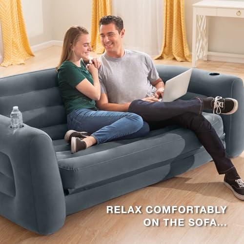 Inflatable Pull-Out Sofa and Queen Size Air Mattress Bed J148