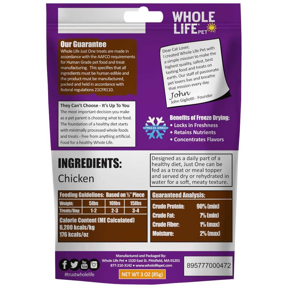Freeze-Dried Chicken Cat Treats O60401
