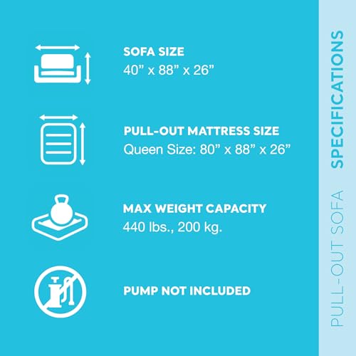 Inflatable Pull-Out Sofa and Queen Size Air Mattress Bed J148