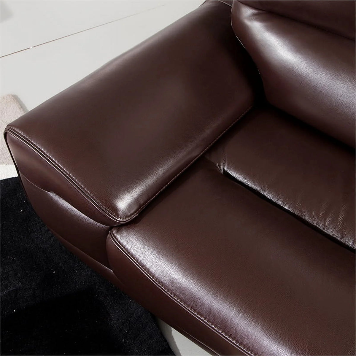 Dark Brown Italian Leather Chair C299139