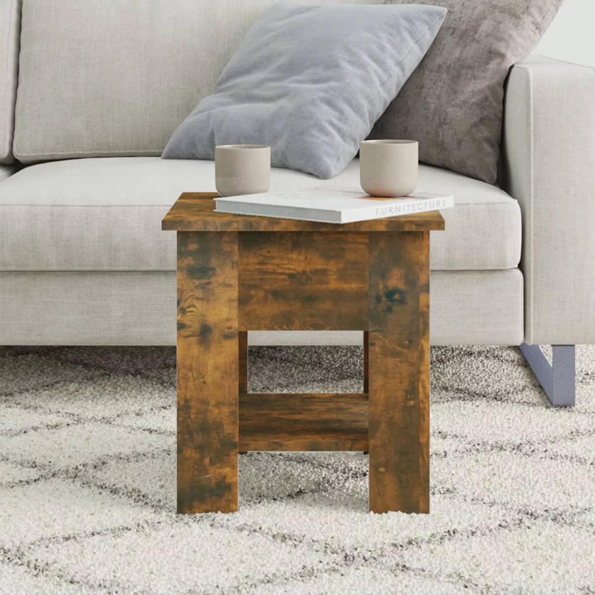 Smoked Oak Engineered Wood Coffee Table T879