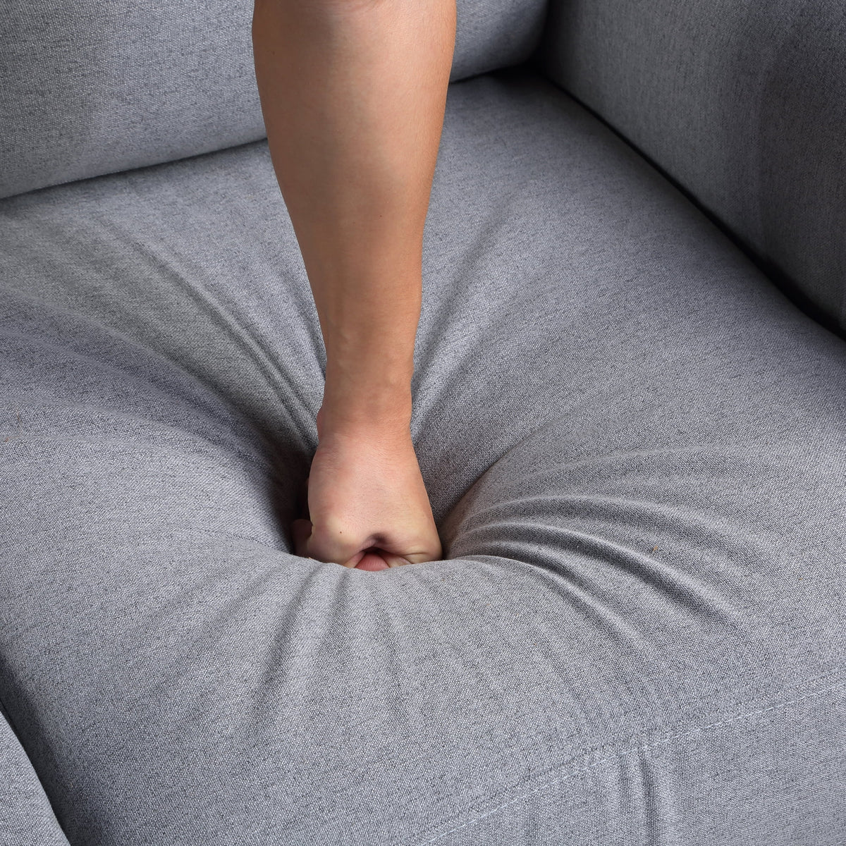 Light Grey-Blue Linen Upholstered Armchair M668