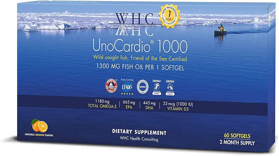 1300 mg Omega-3 Fish Oil 60 Softgels F10909
