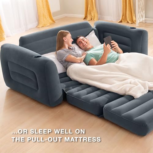 Inflatable Pull-Out Sofa and Queen Size Air Mattress Bed J148