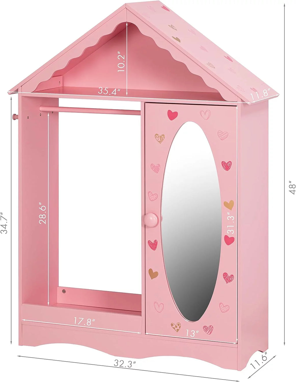 Kids Dress Up Storage with Mirror I966