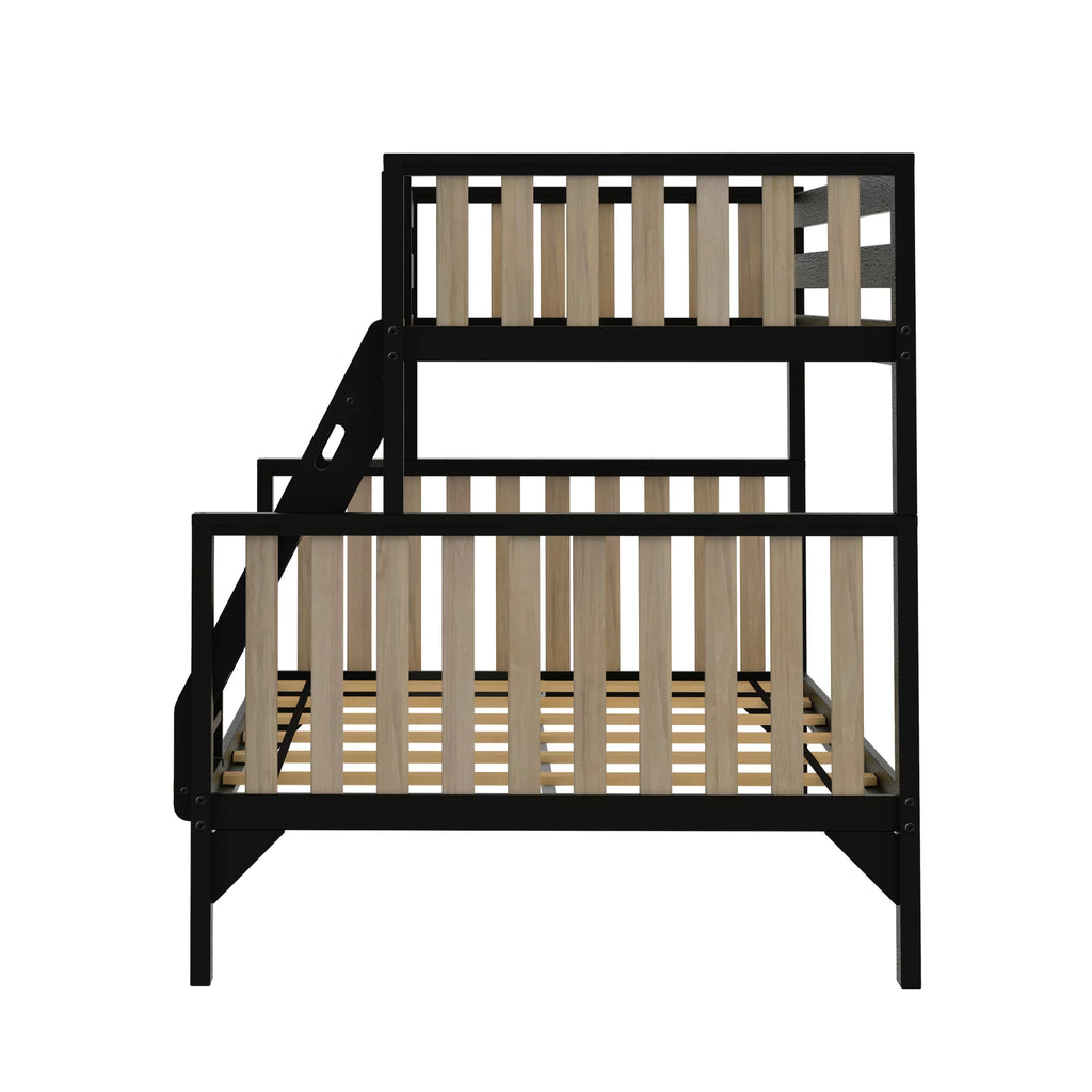 Twin over Full Wood Bunk Bed with Ladder N137379