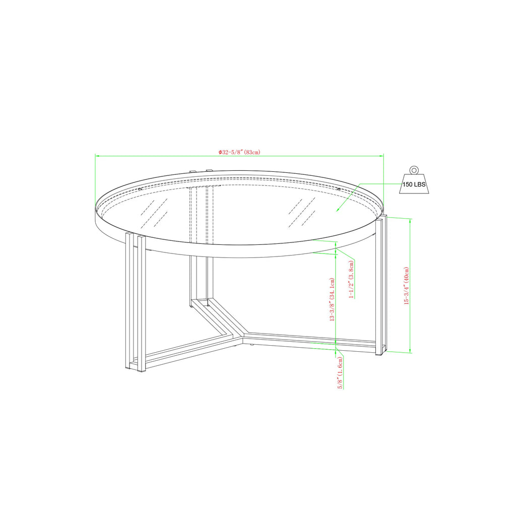 Round Glass Coffee Table Q95162