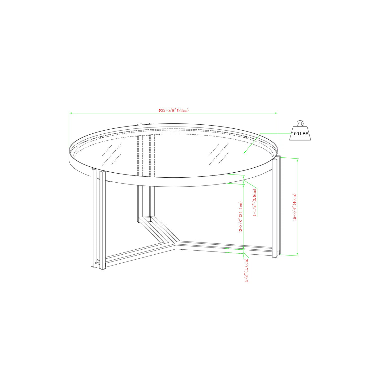 Round Glass Coffee Table Q95162